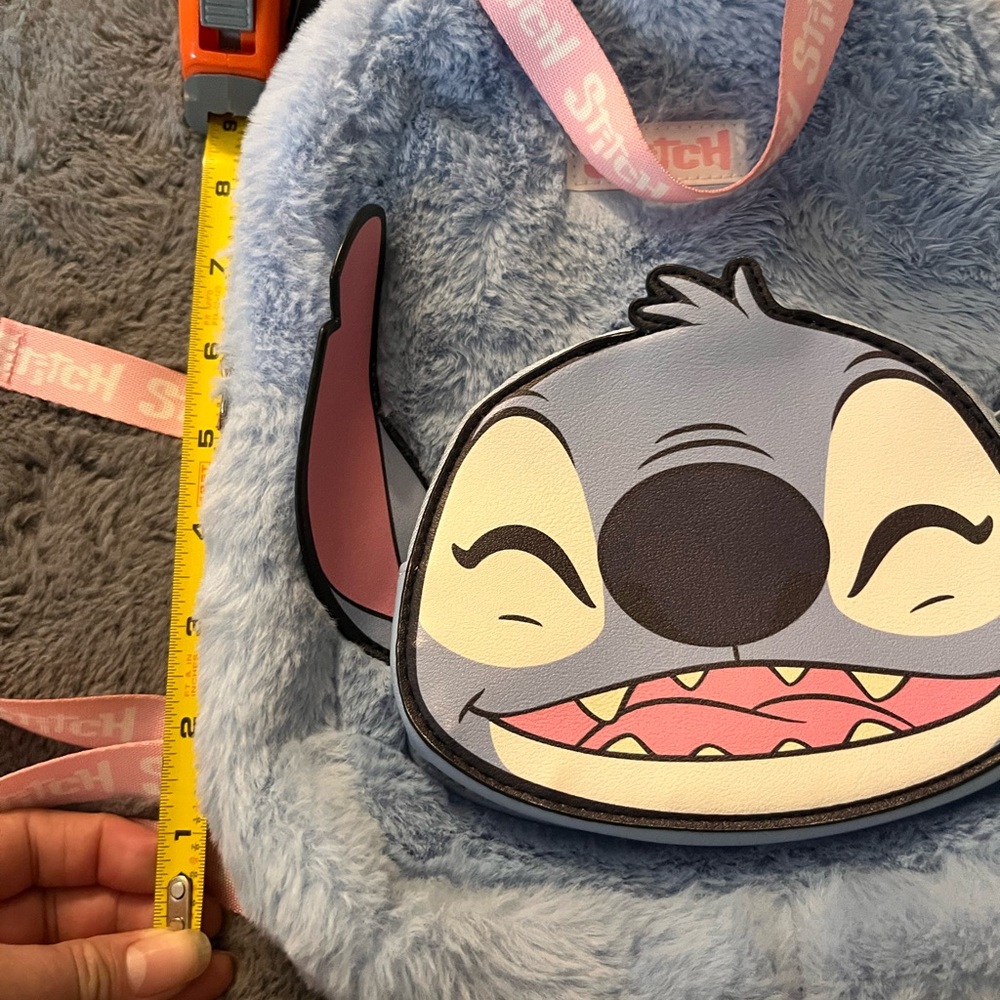 Unk Kids Stitch Plush Backpack - Blue and Pink